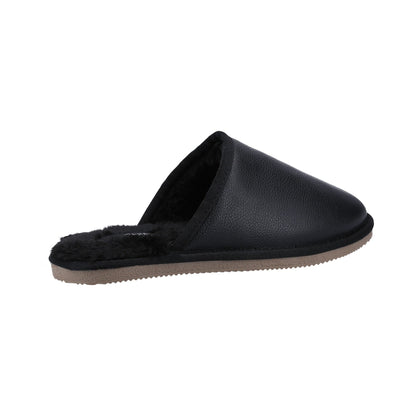 Hush Puppies Coady Leather Slipper Mens - Black
