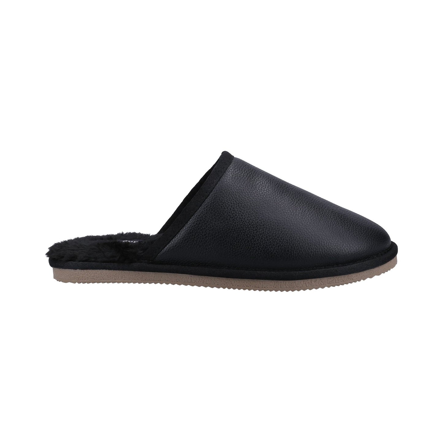 Hush Puppies Coady Leather Slipper Mens - Black