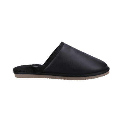 Hush Puppies Coady Leather Slipper Mens - Black