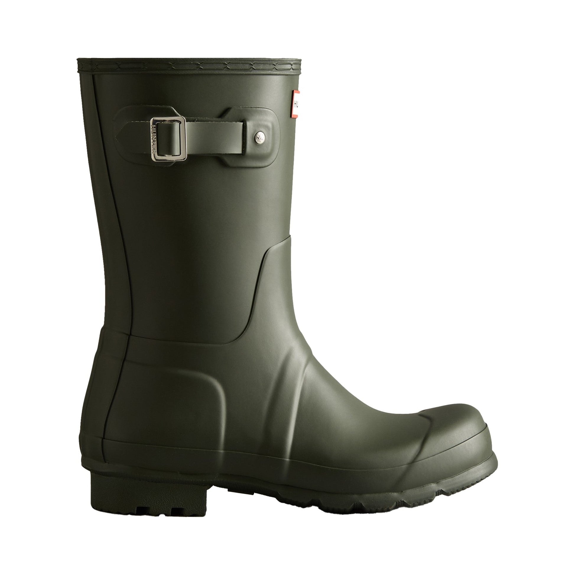 Hunter Original Short Mens Wellington Boots - Dark Olive