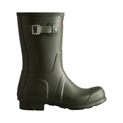 Hunter Original Short Mens Wellington Boots - Dark Olive