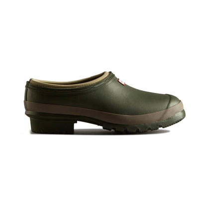 Hunter Gardener Mens Clogs - Dark Olive/Clay