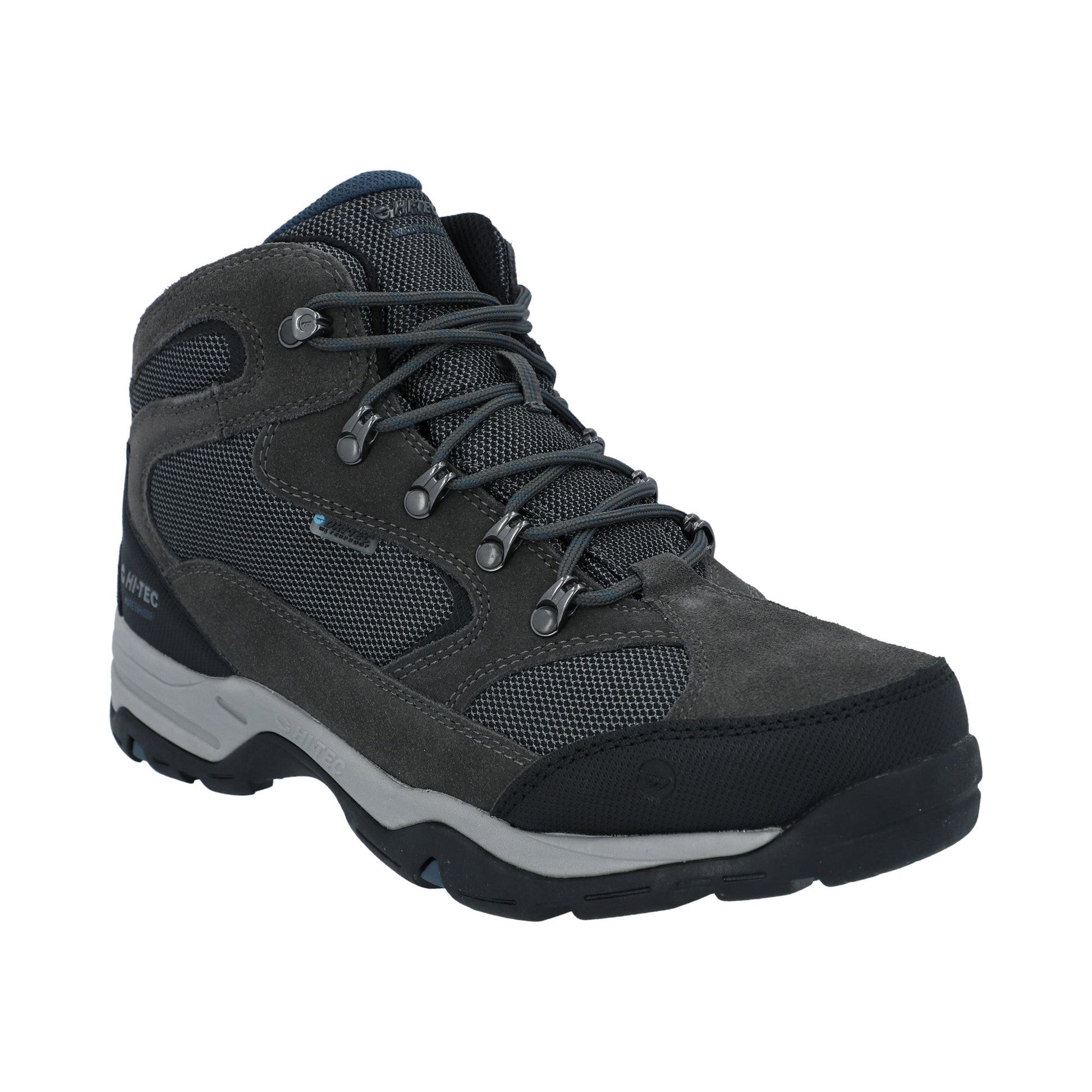 Hi-Tec Storm Wide Mens Boot - Charcoal/Grey/Majolica Blue