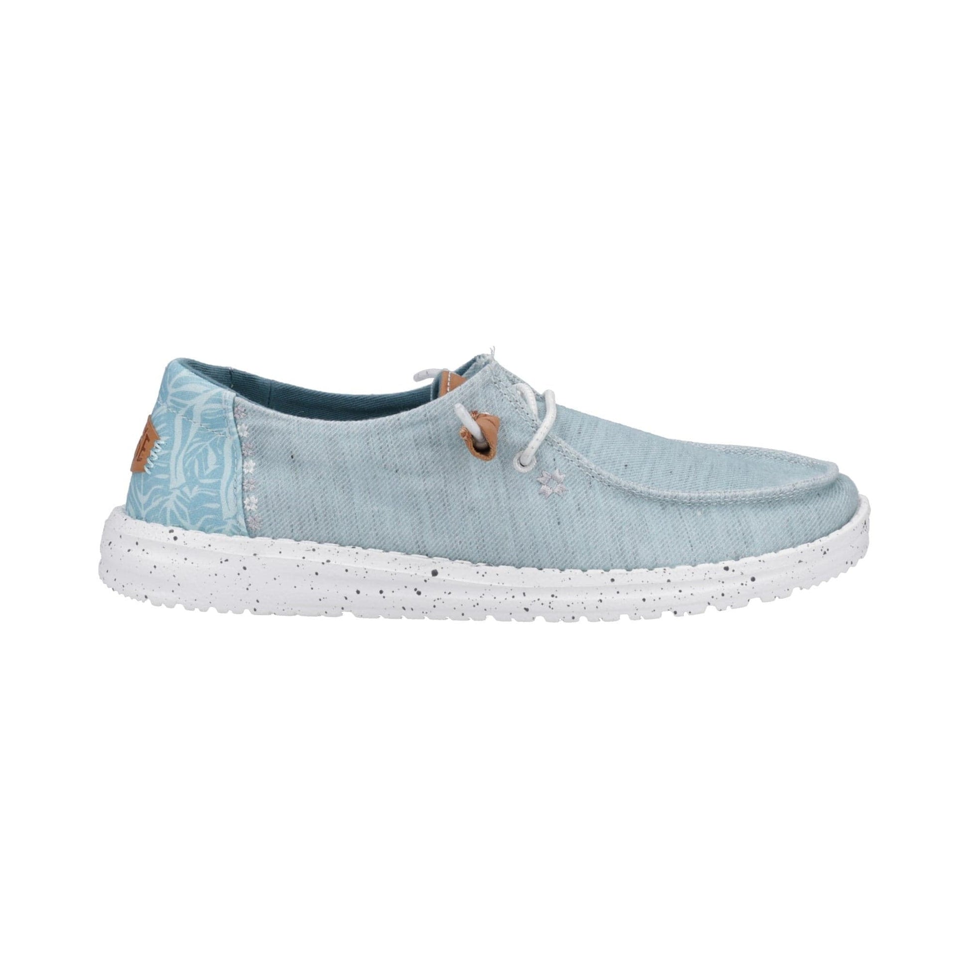 HEYDUDE Wendy Heathered Slub Tropical Womens Shoe - Blue