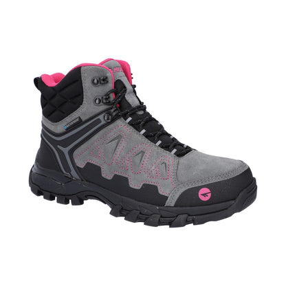Hi-Tec V-Lite Explorer WP Womens Hiking Boots - Grey/Fuchsia