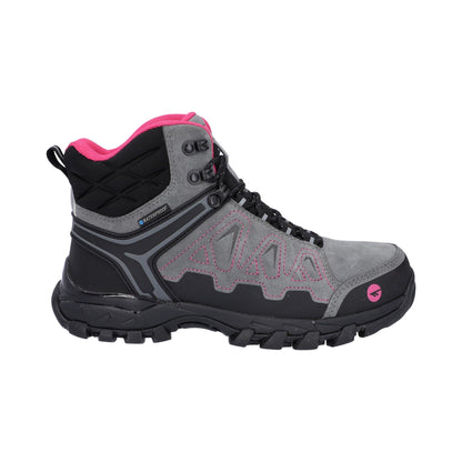 Hi-Tec V-Lite Explorer WP Womens Hiking Boots - Grey/Fuchsia