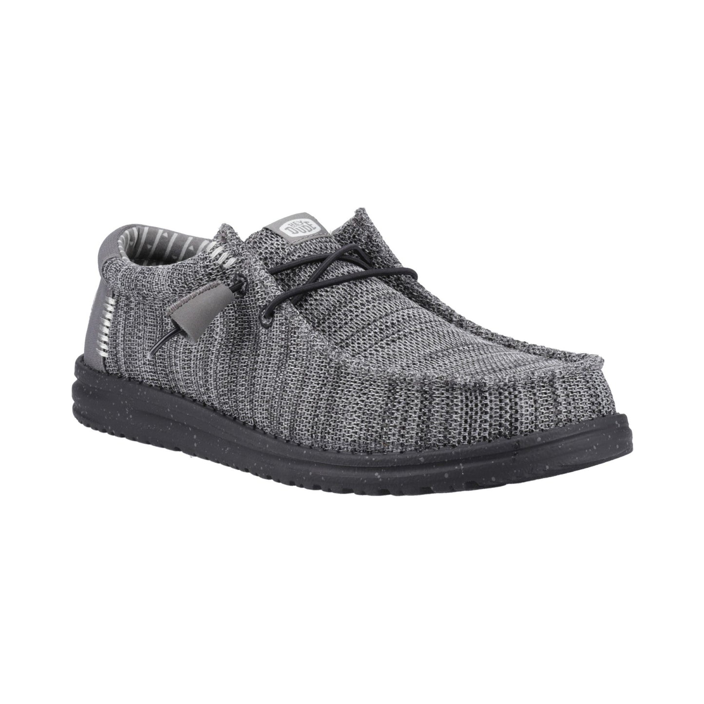HEYDUDE Wally Stretch Mesh Mens Shoes - Granite Grey/Black