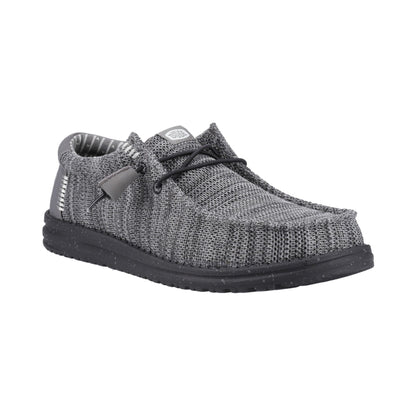 HEYDUDE Wally Stretch Mesh Mens Shoes - Granite Grey/Black