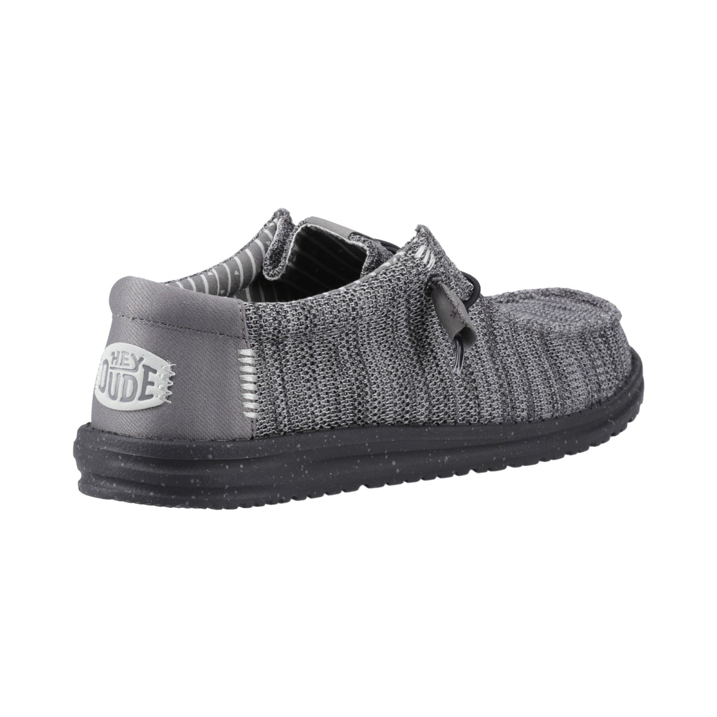 HEYDUDE Wally Stretch Mesh Mens Shoes - Granite Grey/Black