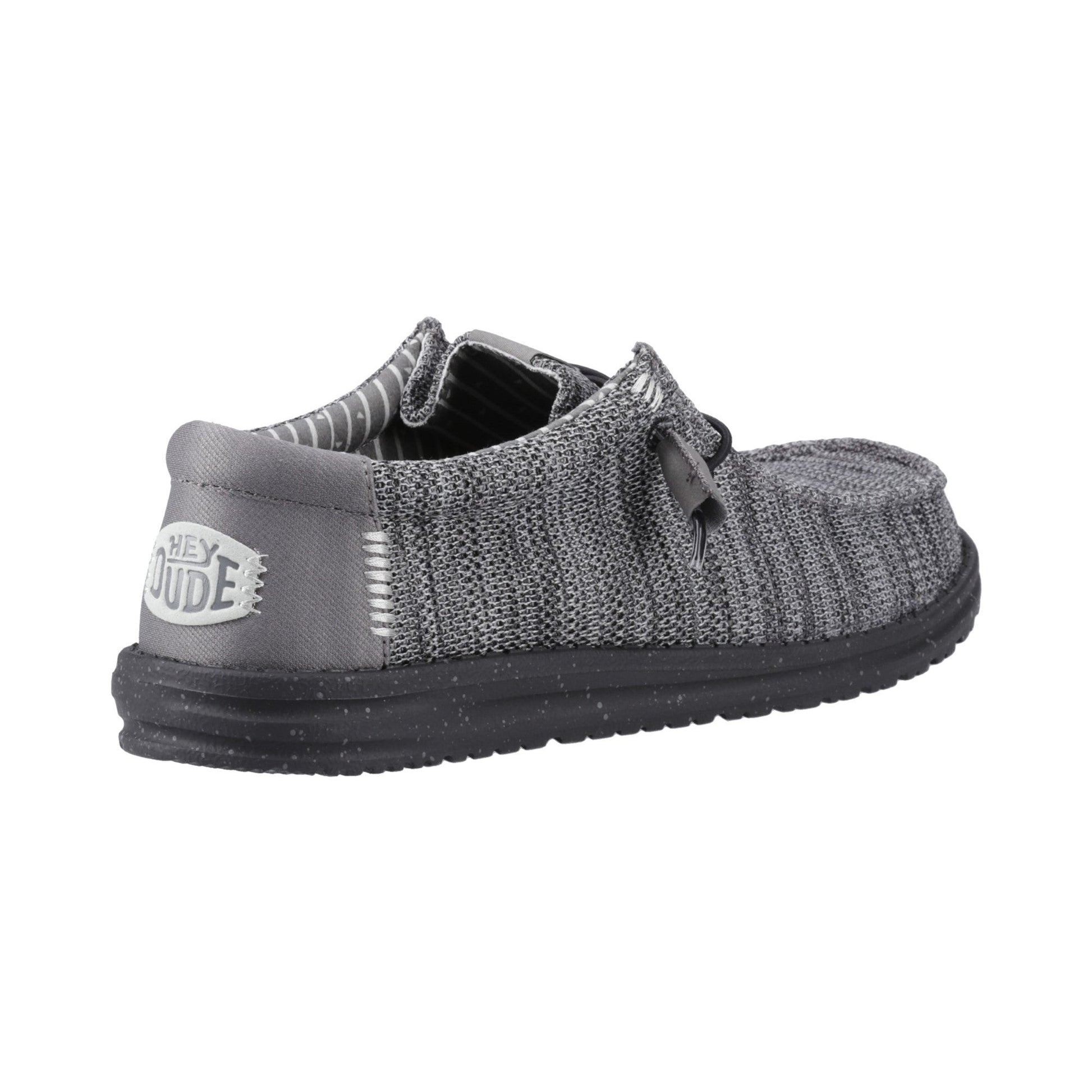 HEYDUDE Wally Stretch Mesh Mens Shoes - Granite Grey/Black