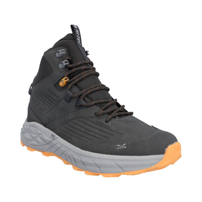 Hi-Tec Fuse Trek Mid Mens Hiking Boot - Steel/Charcoal/Bright Marigold