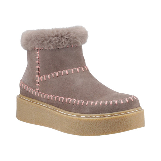Hush Puppies Brielle Stitch Womens Boot - Taupe