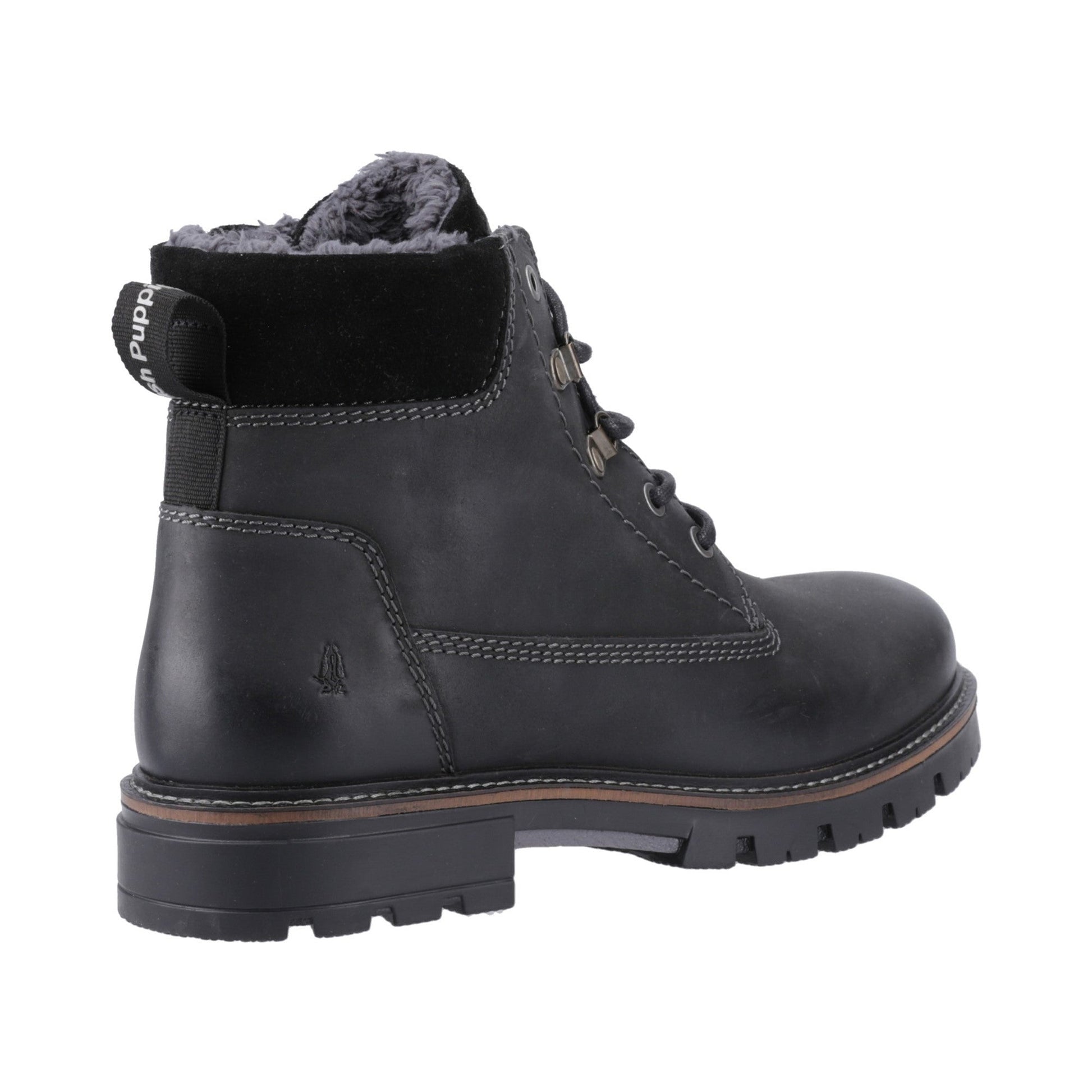 Hush Puppies Pier Shearling Lace Boot Mens - Black