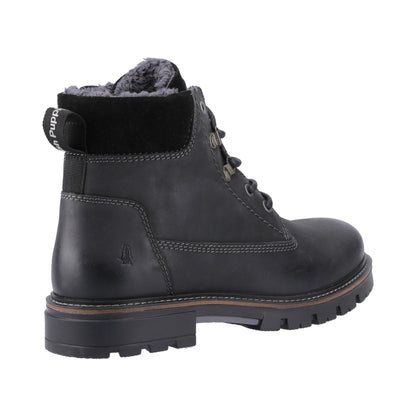 Hush Puppies Pier Shearling Lace Boot Mens - Black