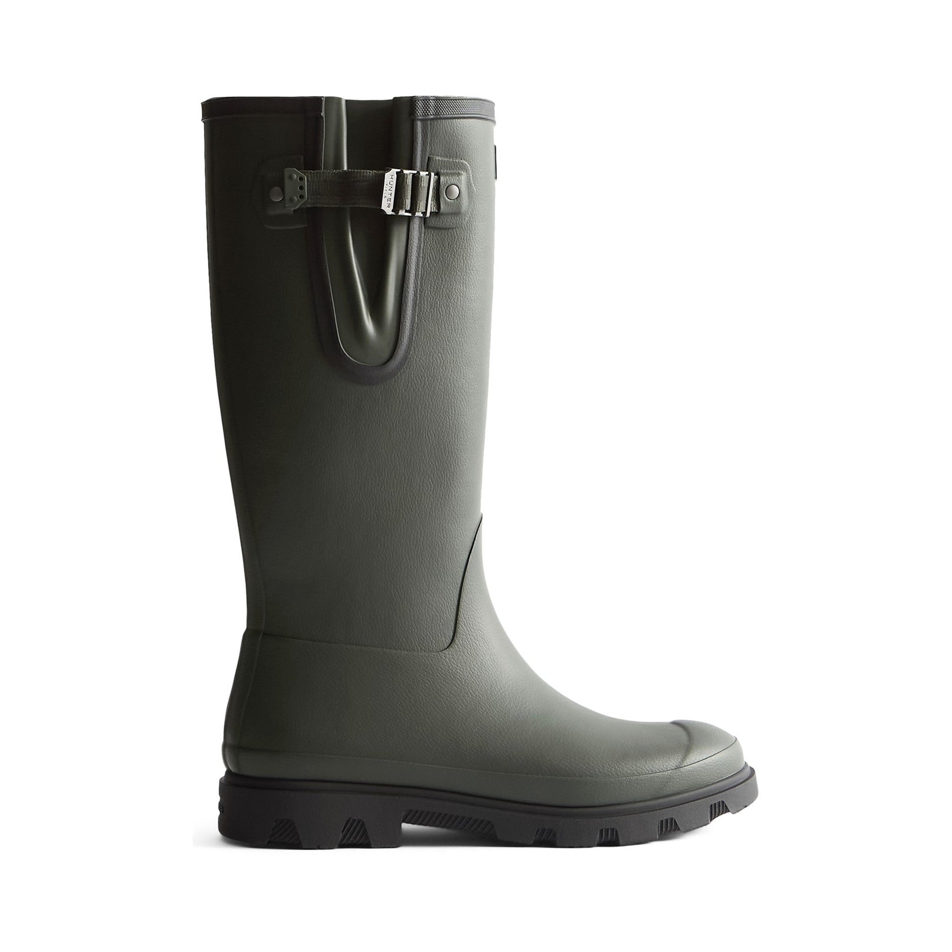 Hunter Field Downpour Adjustable Boot Womens - Dark Olive/Black