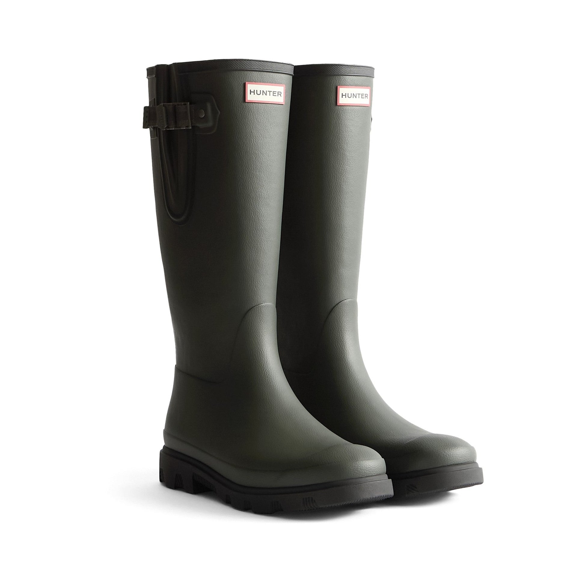 Hunter Field Downpour Adjustable Boot Mens - Dark Olive/Black